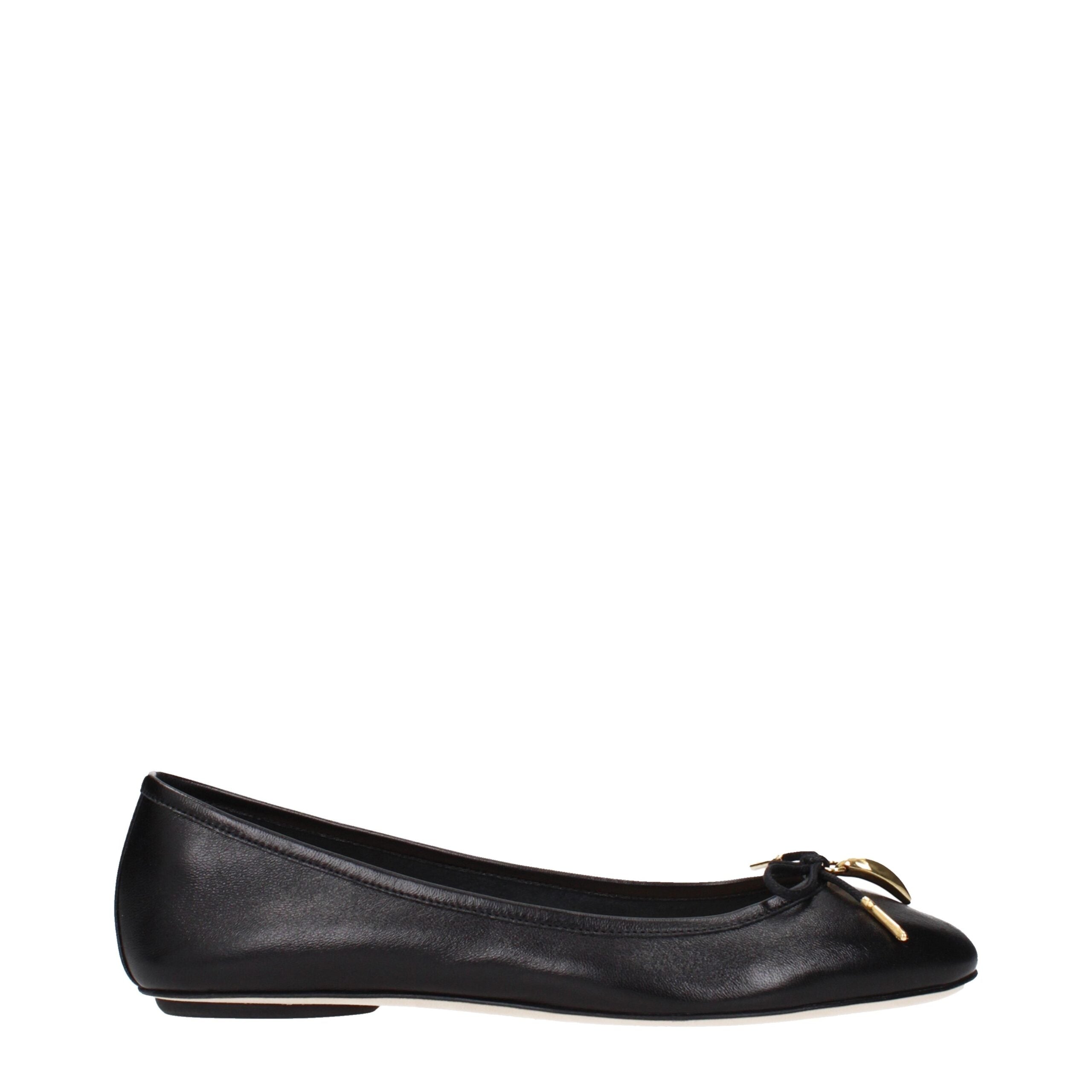 Chloé Black Leather Ballet Flats